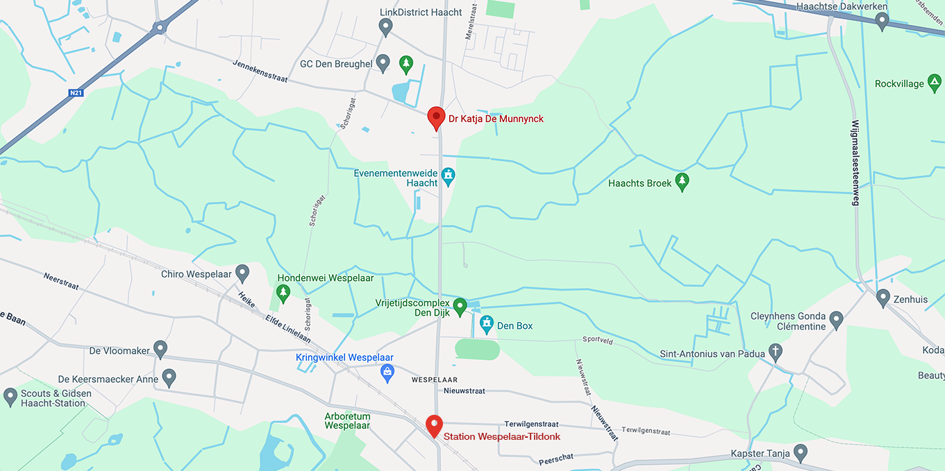 Google Maps praktijk Dokter De Munnynck